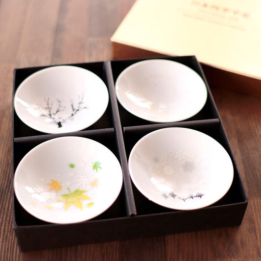 Seasonal Magic Sake Cup Set — Color-Changing Cold Sensitive | Mino Ware, Made in Japan